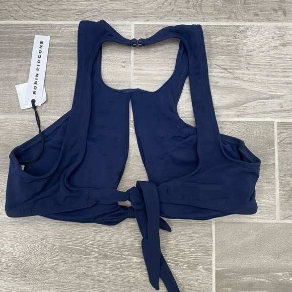 NWT Robin Piccone Women's Ava High Neck Keyhole Bikini Top size Large - Picture 5 of 6